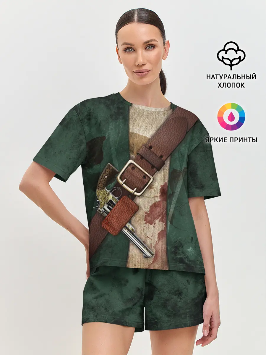 Женская пижама с шортами / Пират