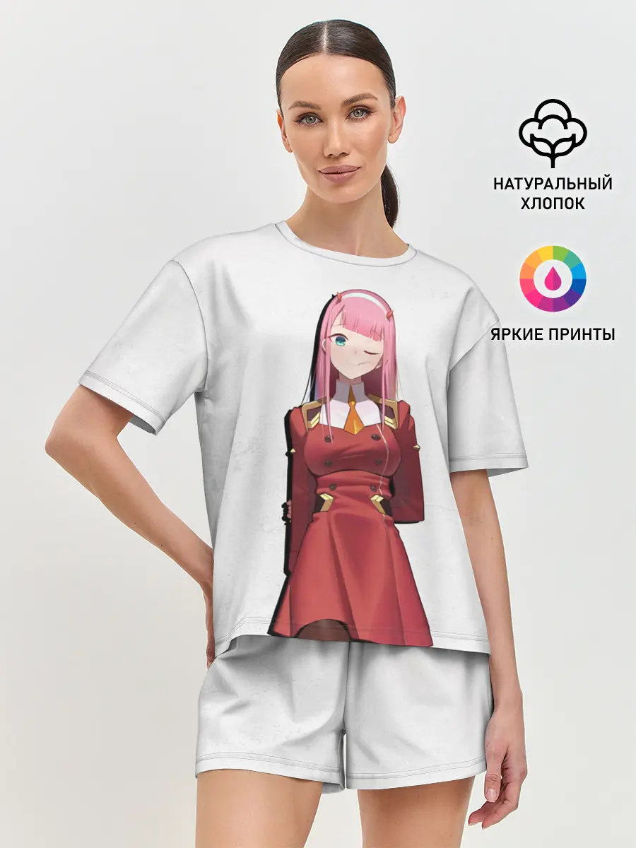 Женская пижама с шортами / Ноль два