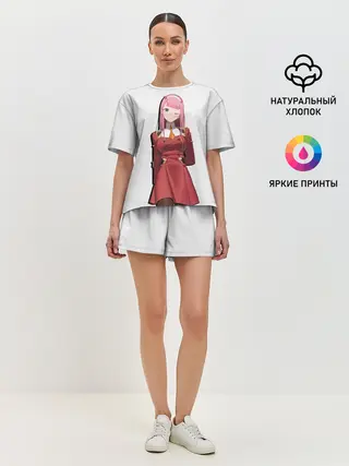 Женская пижама с шортами / Ноль два