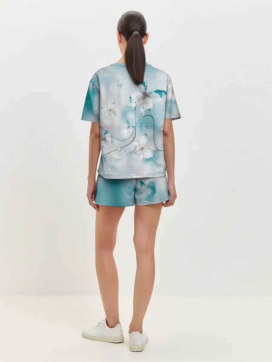 Женская пижама с шортами / бабочки