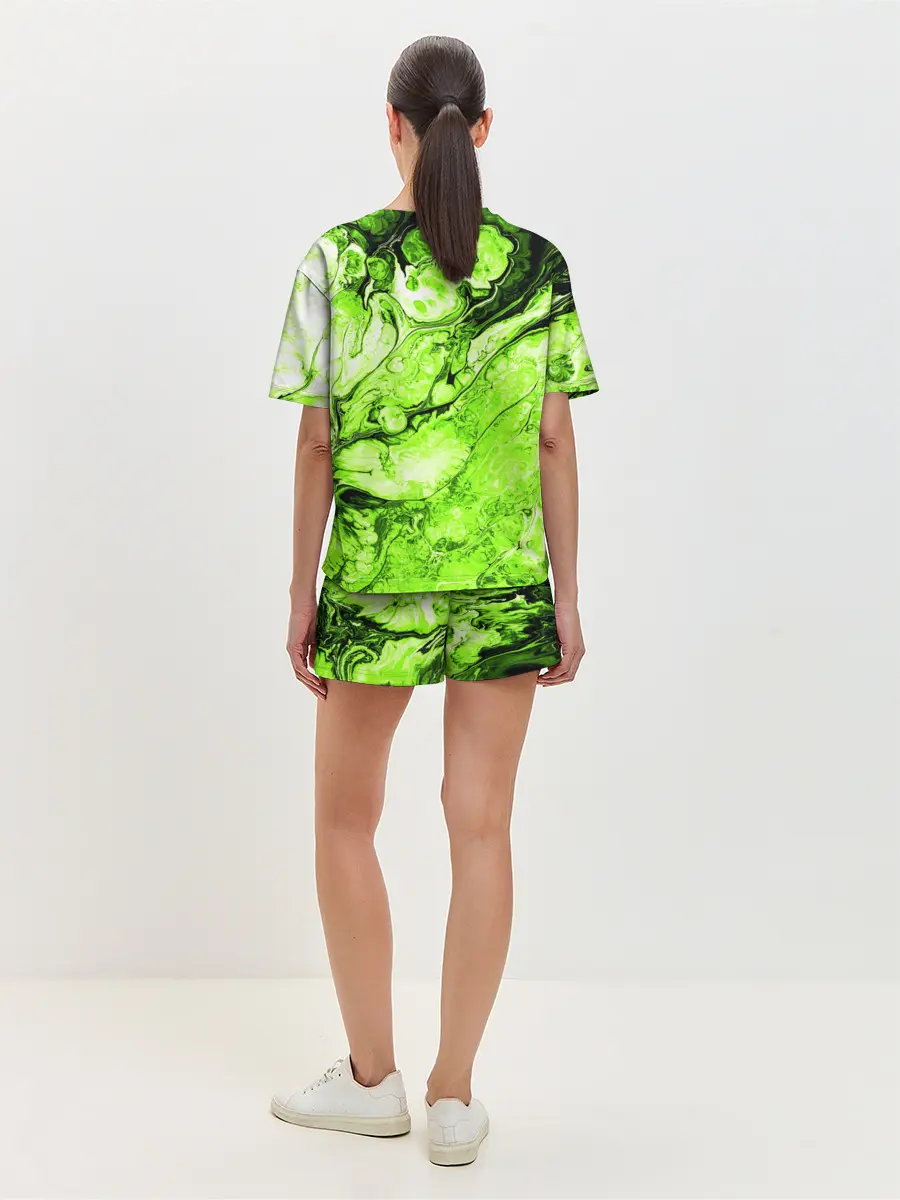 Женская пижама с шортами / Токсичные краски