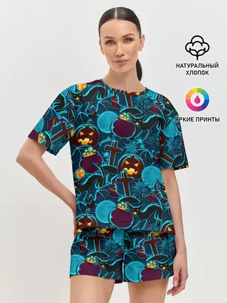Женская пижама с шортами / Хэллоуин