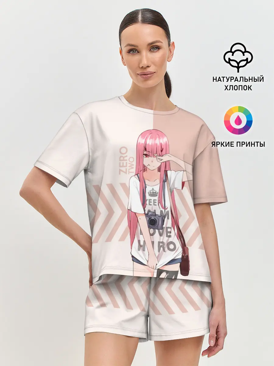 Женская пижама с шортами / Darling in the Franxx Zero Two