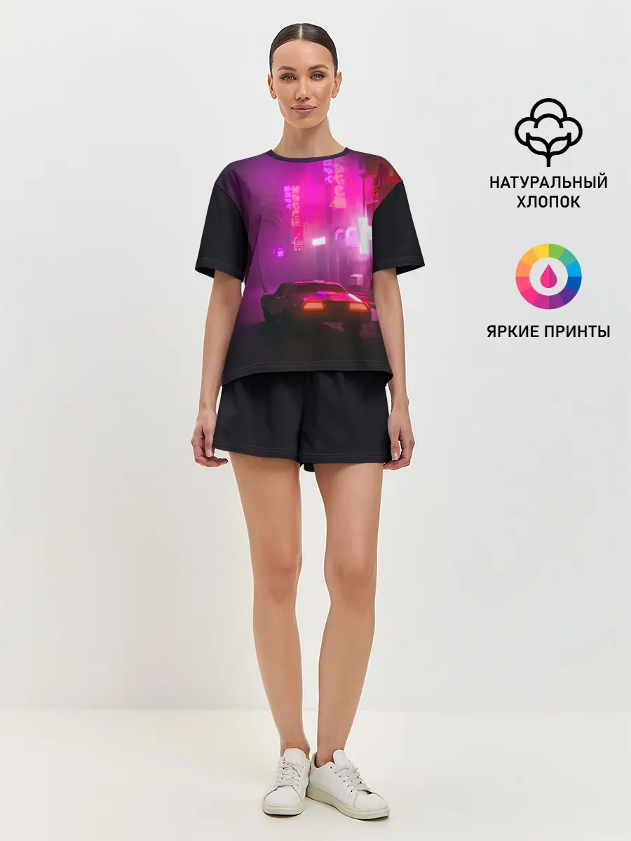 Женская пижама с шортами / НЕОНОВЫЙ ГОРОД | NEON CITY
