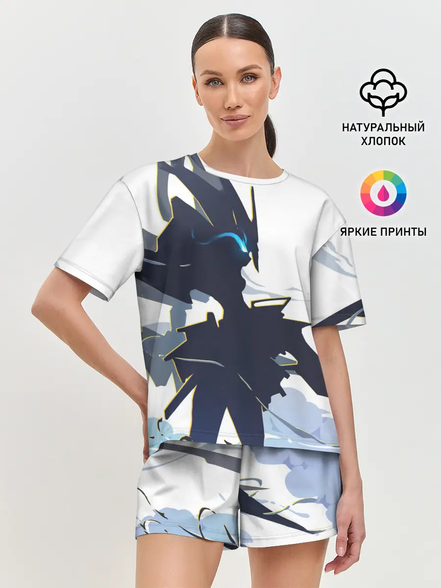 Женская пижама с шортами / Darling абстрация