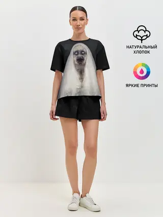 Женская пижама с шортами / Страшный призрак