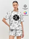 Женская пижама с шортами / EXO BAND АВТОГРАФЫ