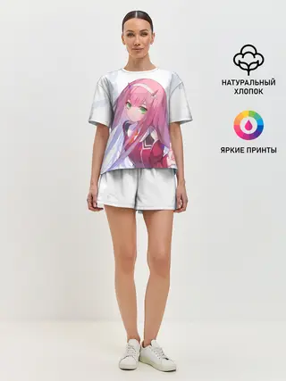 Женская пижама с шортами / ноль два пальцы