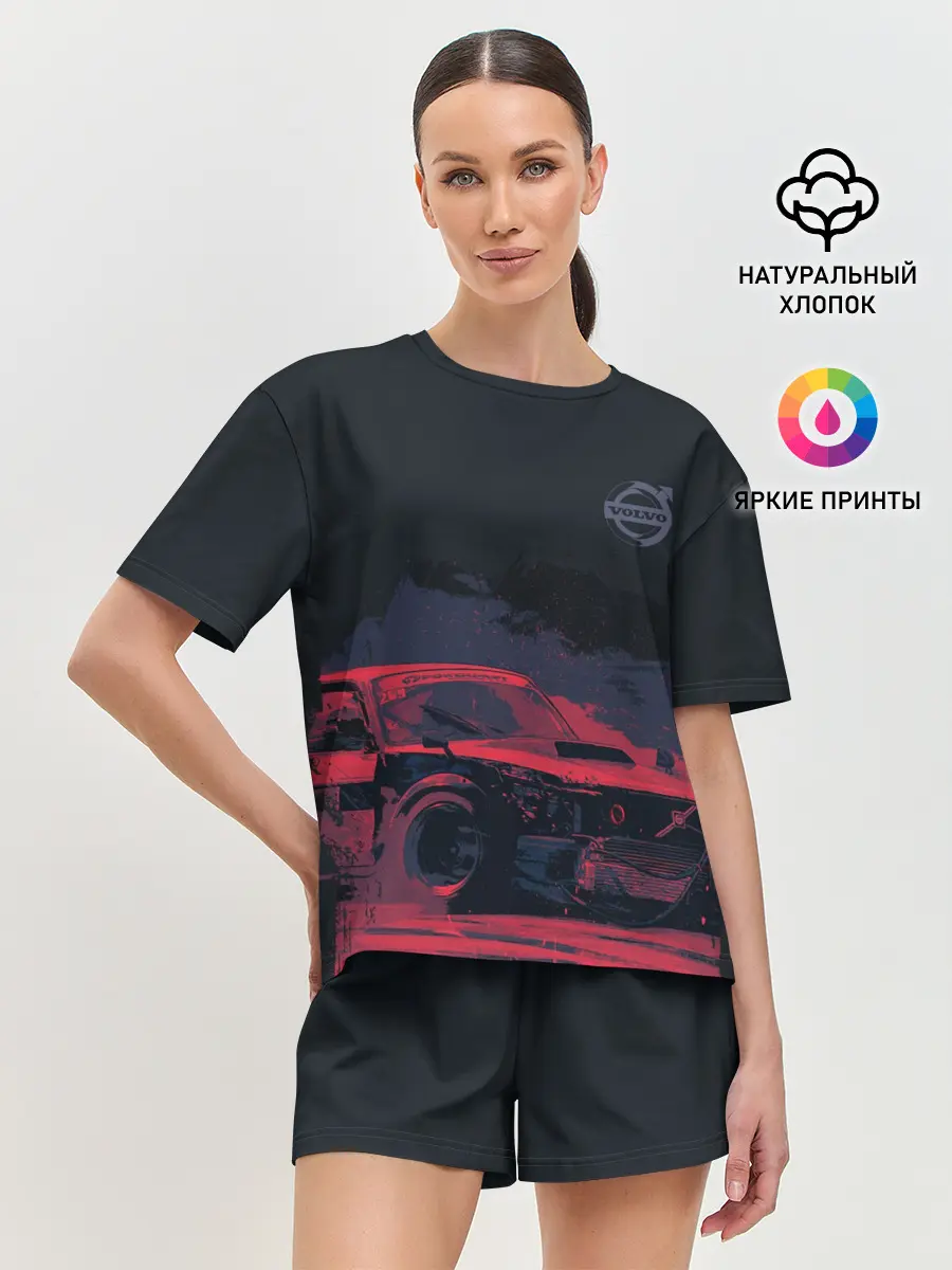 Женская пижама с шортами / Bosozoku Volvo