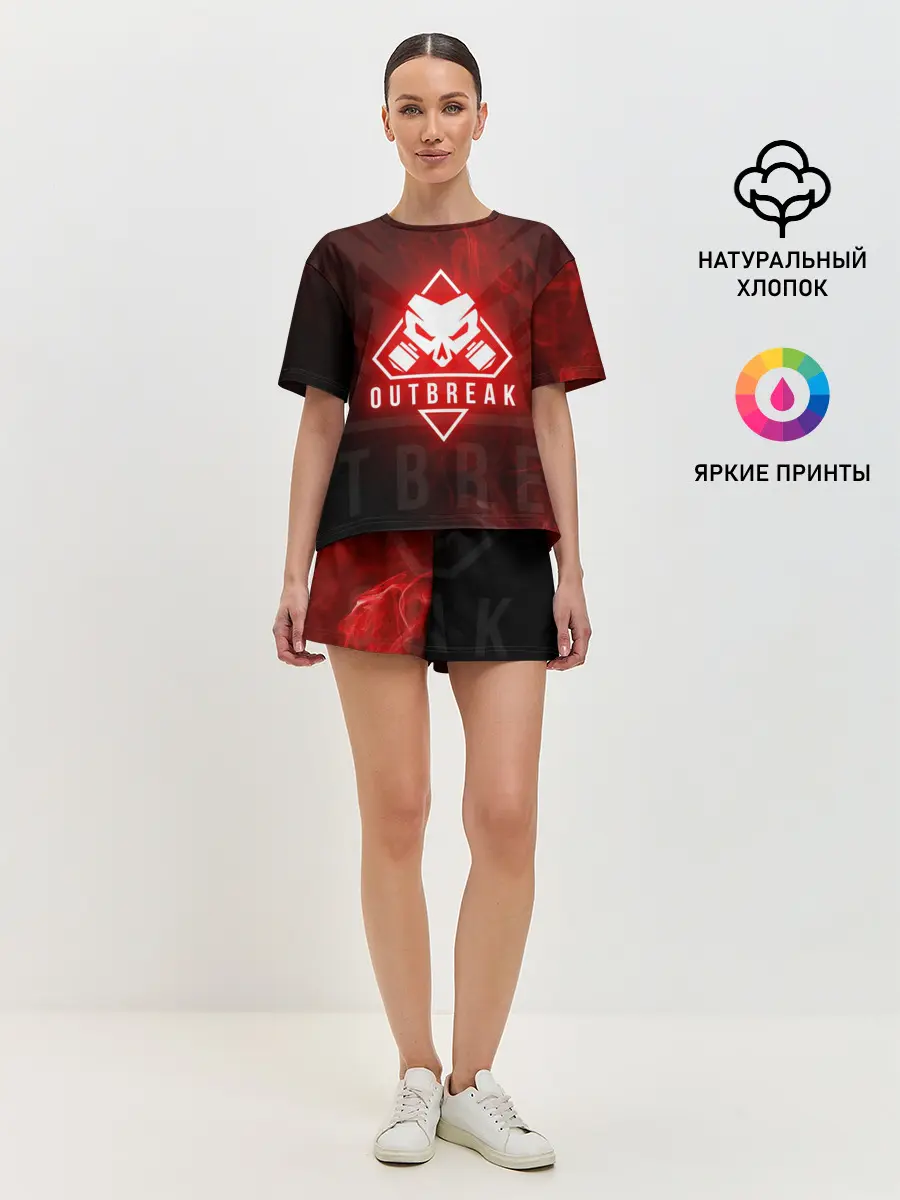 Женская пижама с шортами / RAINBOW SIX SIEGE OUTBREAK