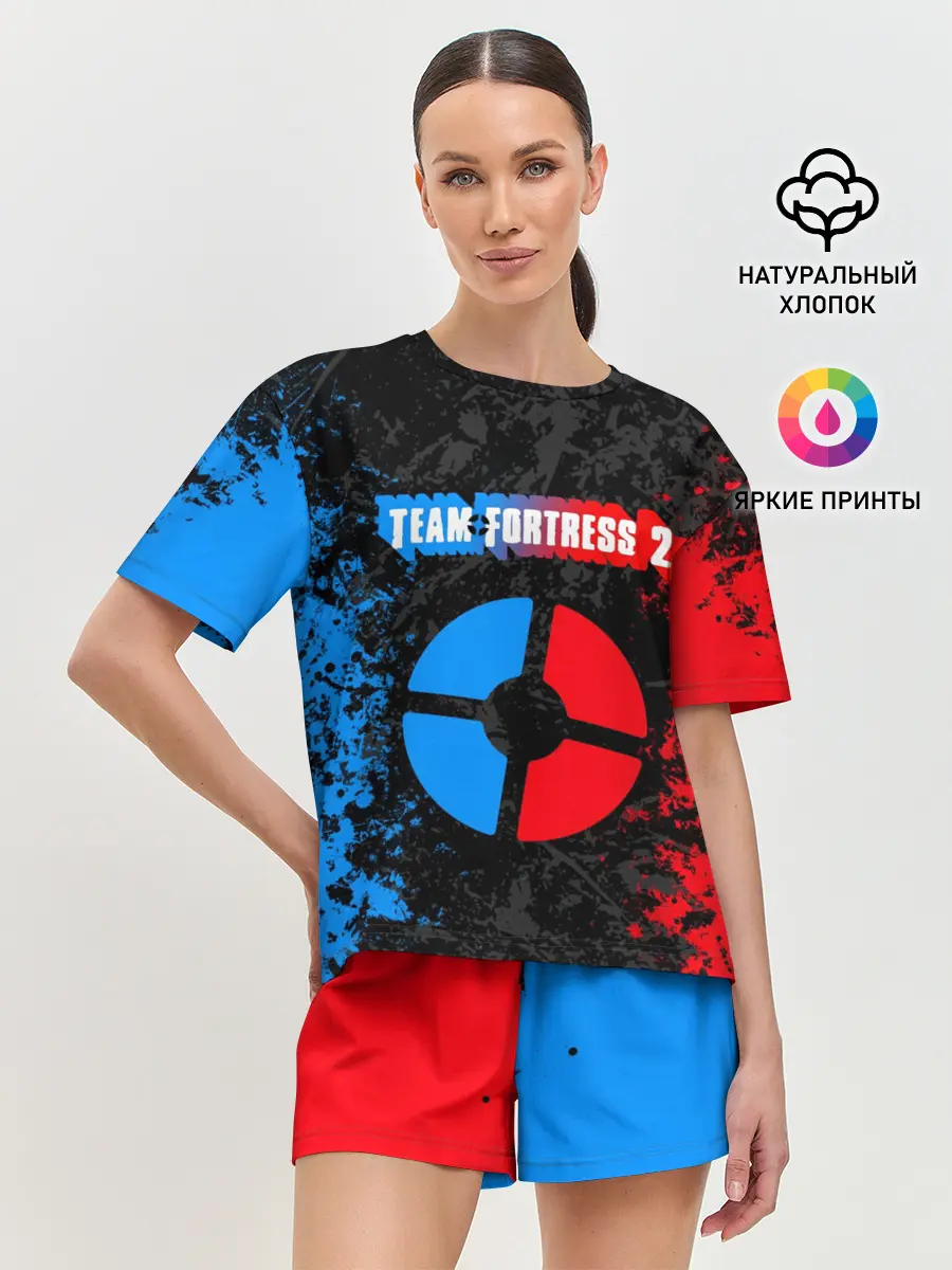 Женская пижама с шортами / TEAM FORTRESS 2 RED VS BLUE