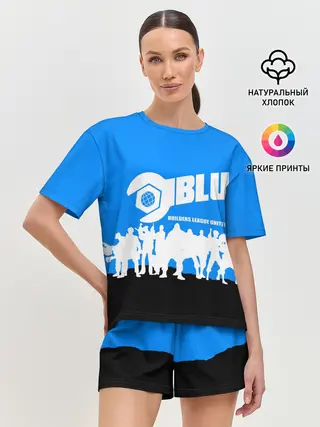 Женская пижама с шортами / TEAM FORTRESS 2 BLUE TEAM