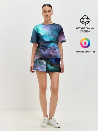 Женская пижама с шортами / ФРАКТАЛЬНЫЙ КОСМОС | SPACE