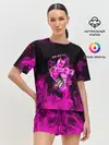 Женская пижама с шортами / KILLER QUEEN розовое пламя