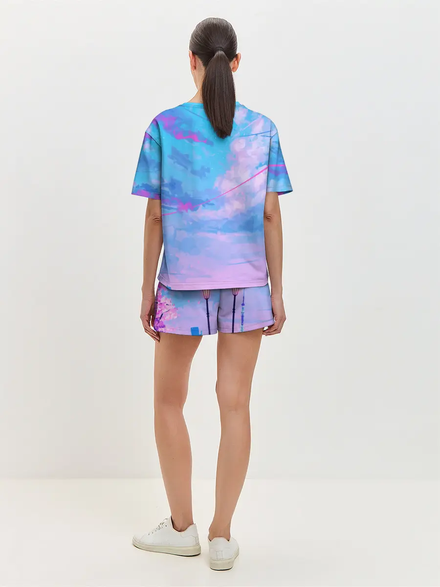 Женская пижама с шортами / РОЗОВЫЕ ОБЛАКА