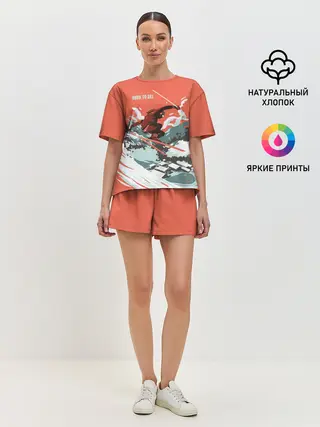 Женская пижама с шортами / BORN TO SKI