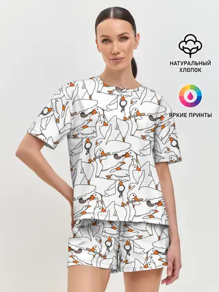 Женская пижама с шортами / Злой гусь