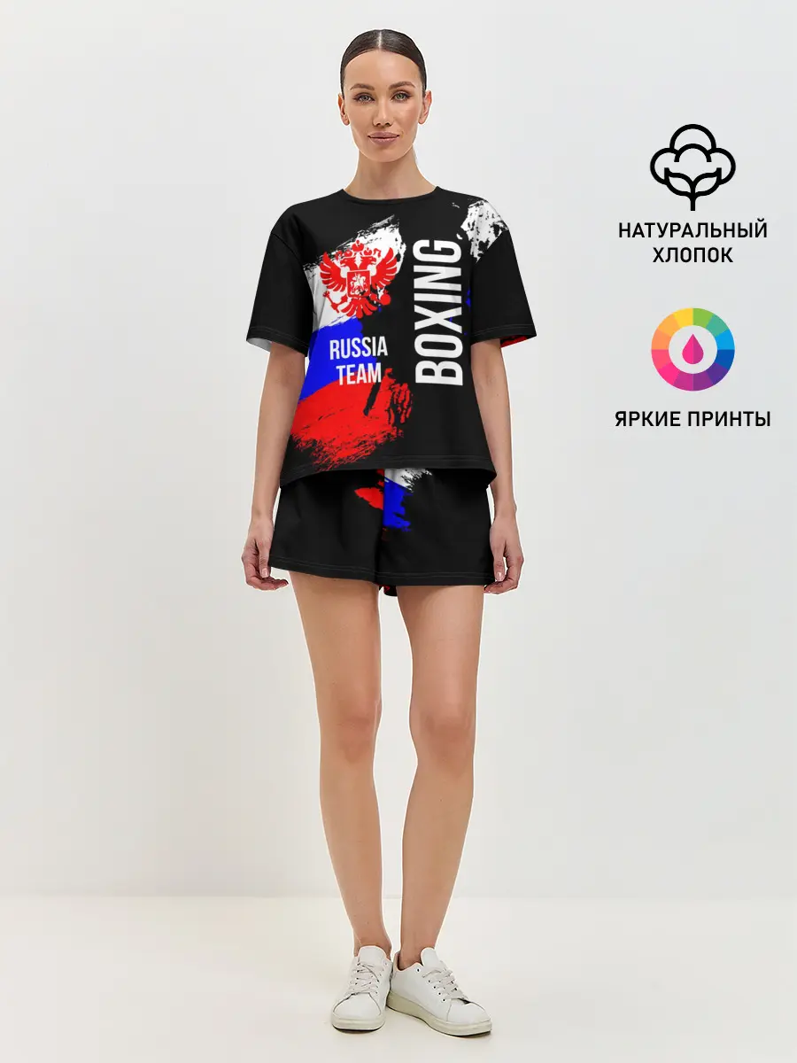 Женская пижама с шортами / Boxing Russia Team