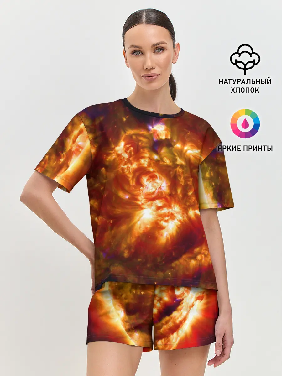 Женская пижама с шортами / Звезда