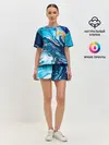 Женская пижама с шортами / Волны красок