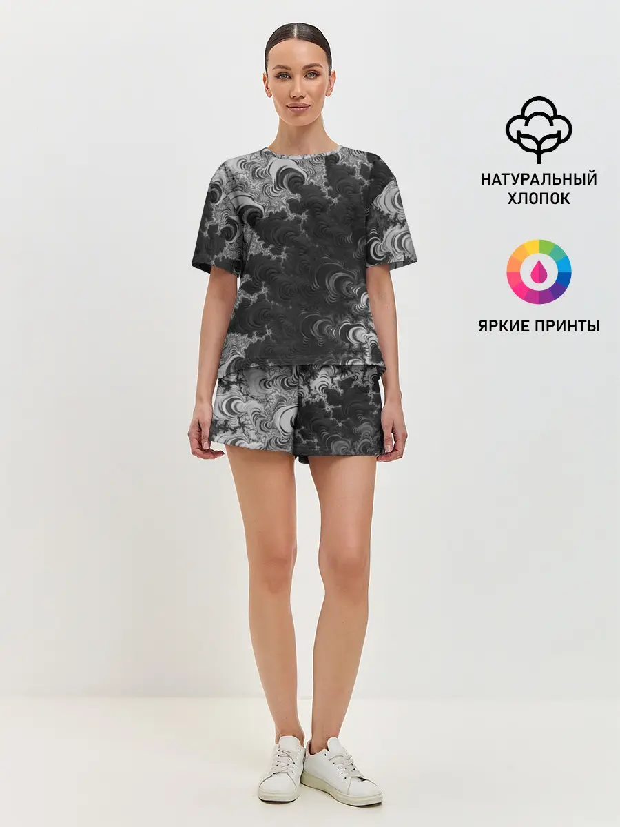 Женская пижама с шортами / Абстракция