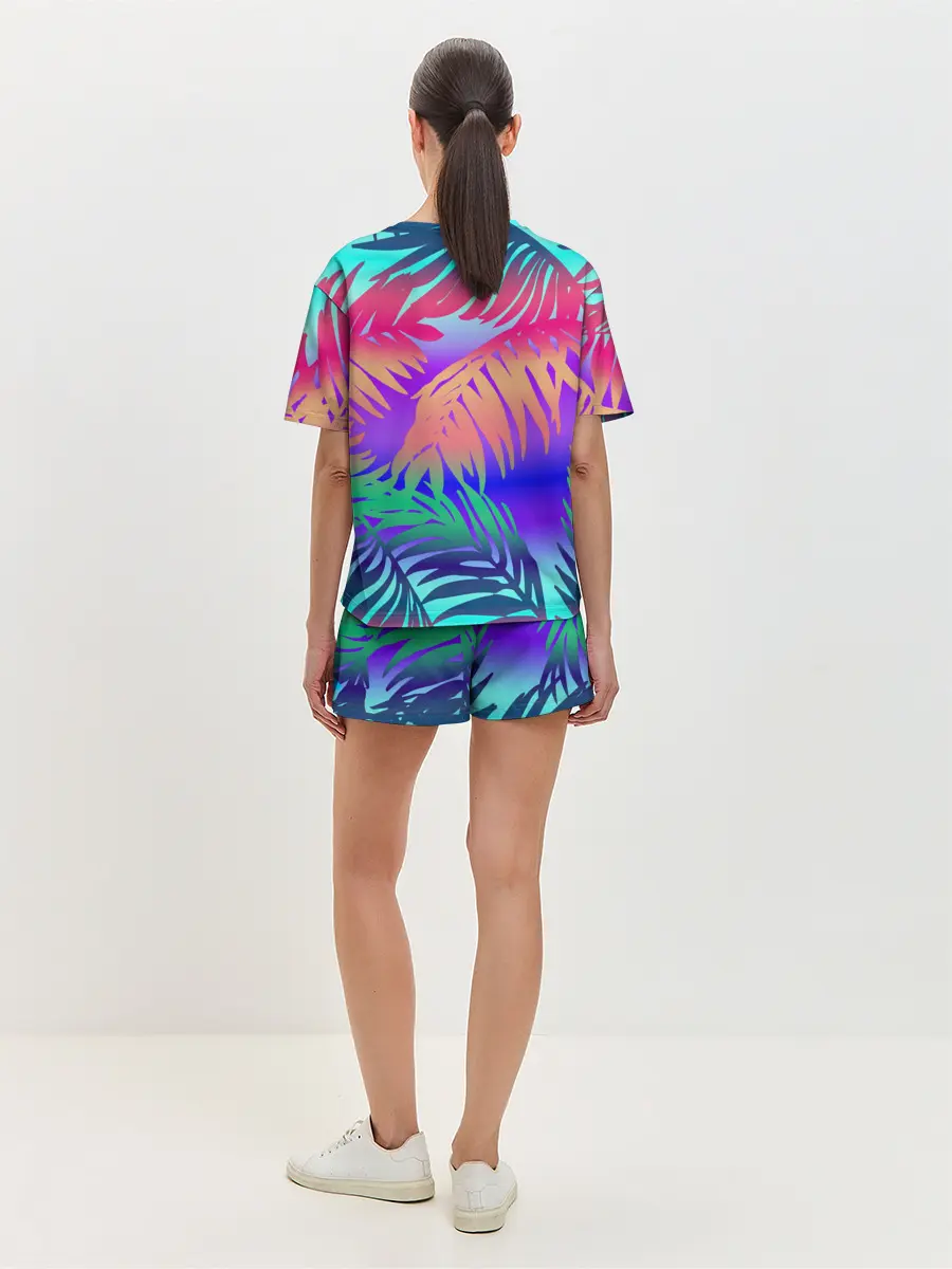 Женская пижама с шортами / НЕОНОВЫЕ ПАЛЬМЫ