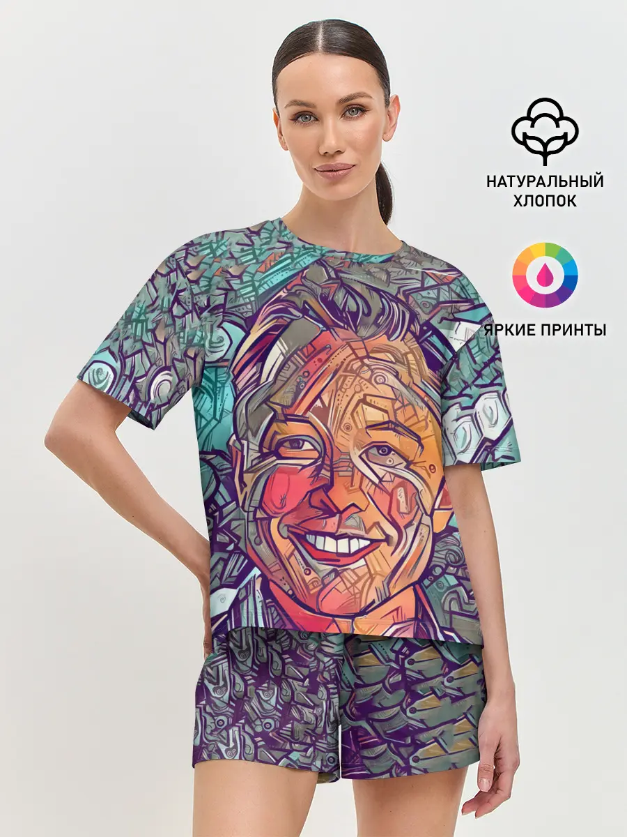 Женская пижама с шортами / МАСК-БОТ