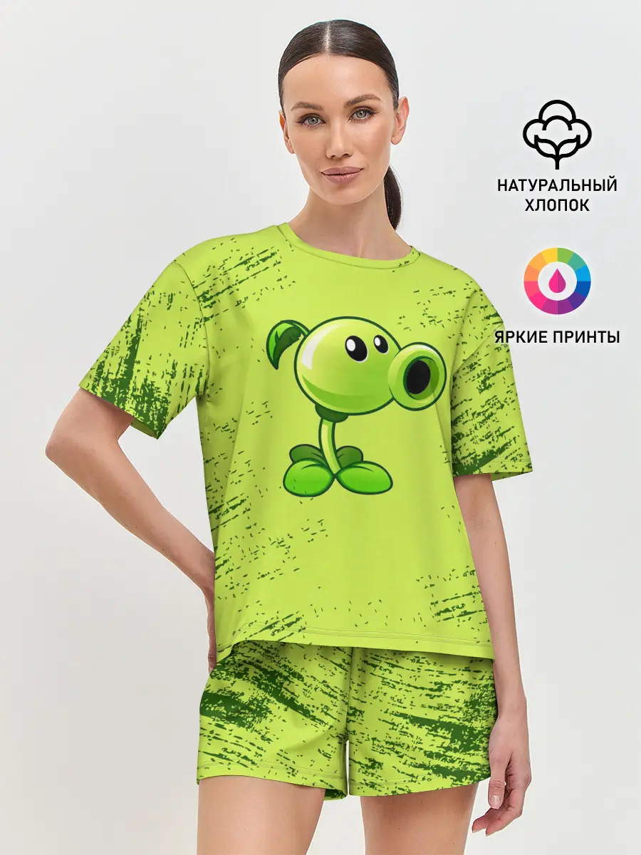 Женская пижама с шортами / Plants vs. Zombies