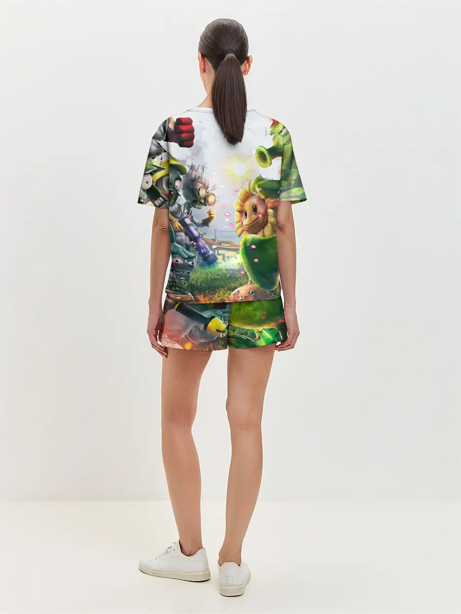 Женская пижама с шортами / Plants vs Zombies.