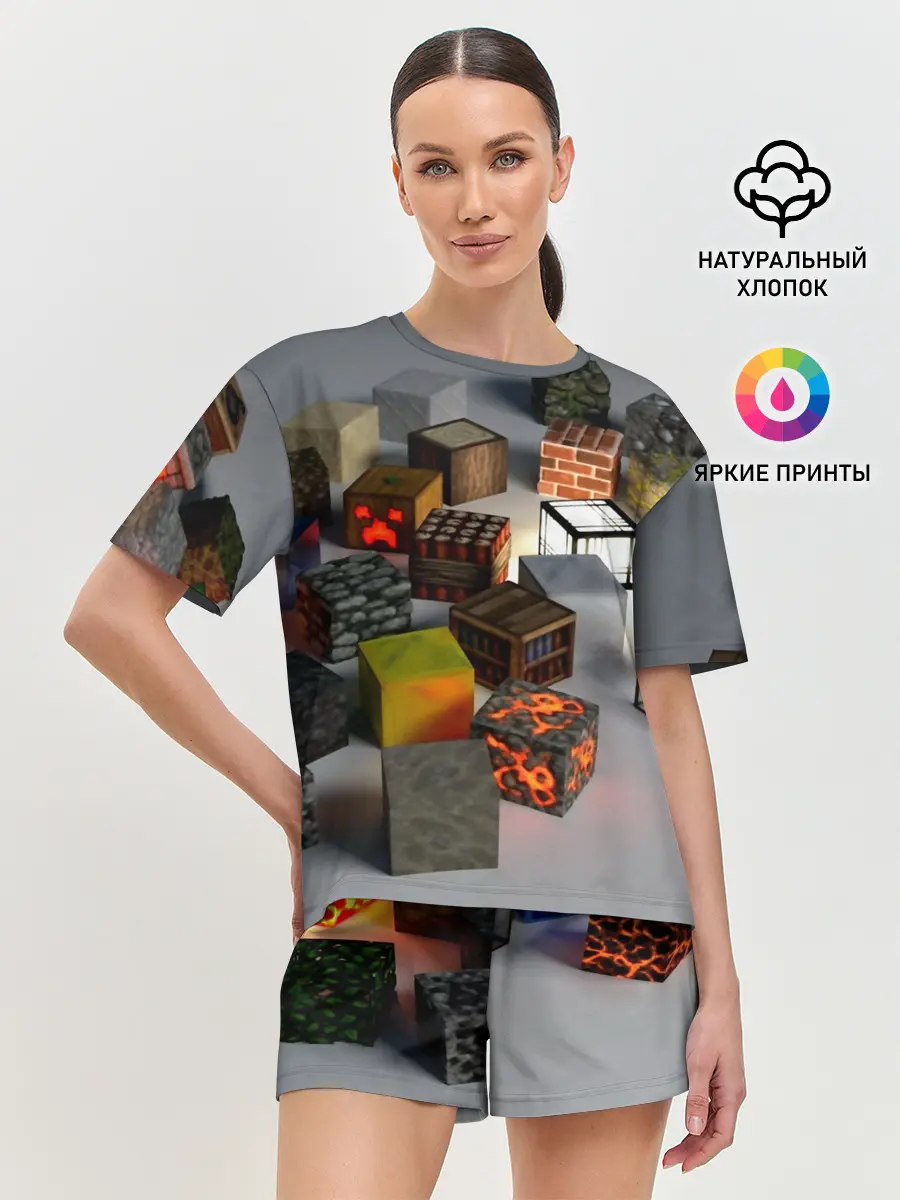 Женская пижама с шортами / MINECRAFT BLOX