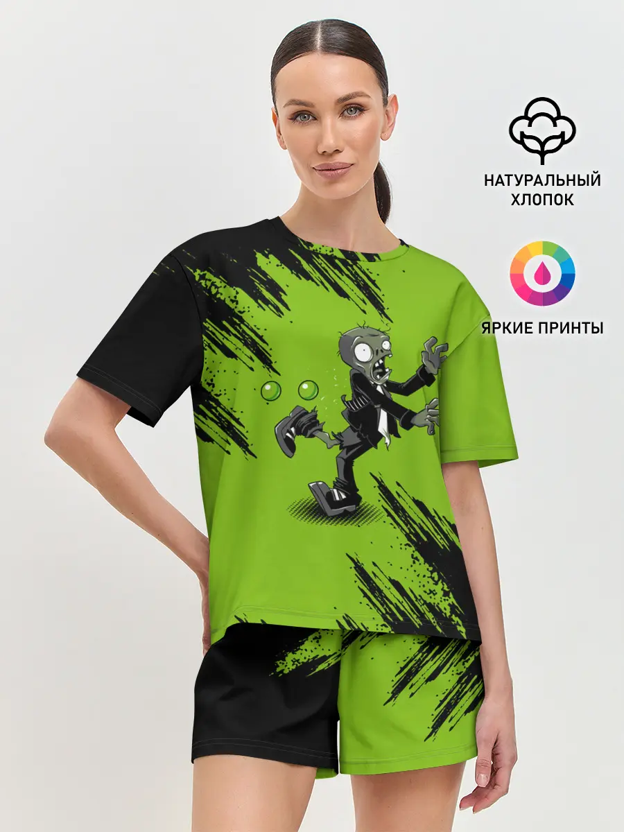 Женская пижама с шортами / Plants vs. Zombies