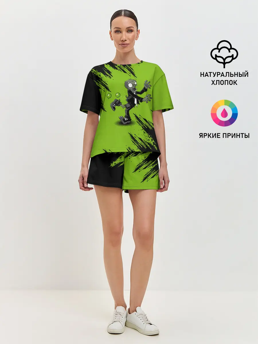Женская пижама с шортами / Plants vs. Zombies