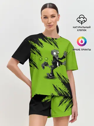 Женская пижама с шортами / Plants vs. Zombies