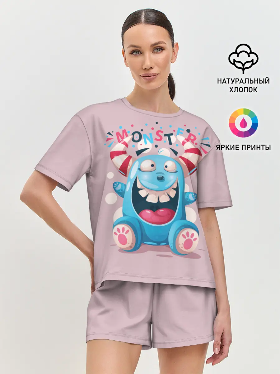 Женская пижама с шортами / MONSTER