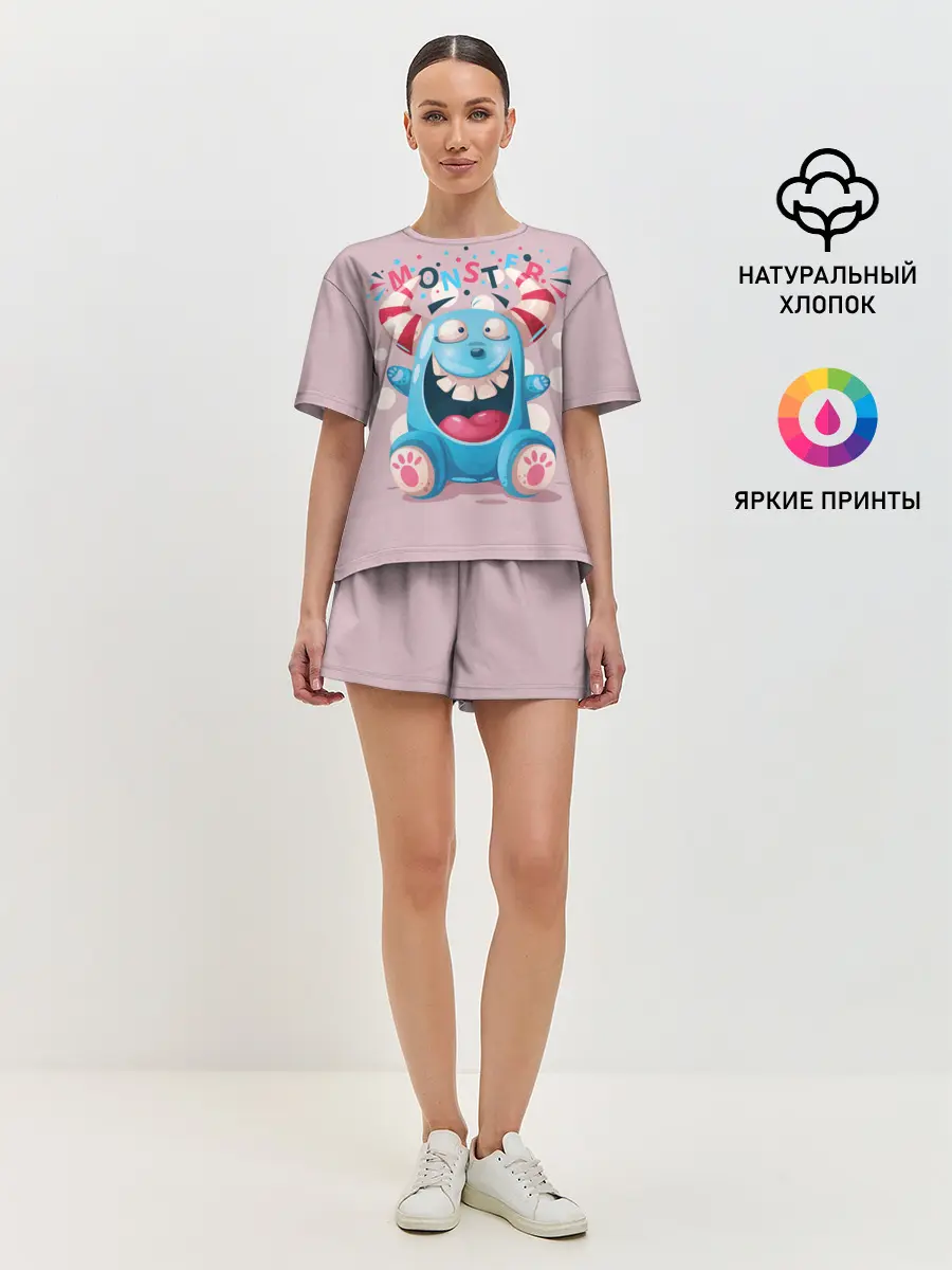 Женская пижама с шортами / MONSTER
