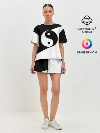 Женская пижама с шортами / Инь - янь