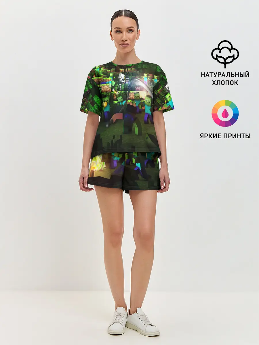 Женская пижама с шортами / MINECRAFT Creeper