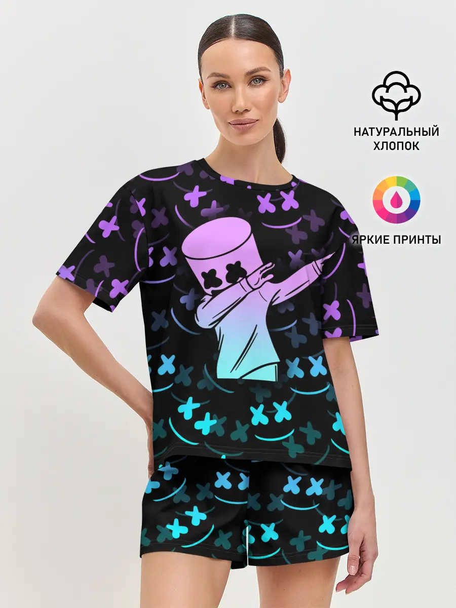 Женская пижама с шортами / FORTNITE x MARSHMELLO