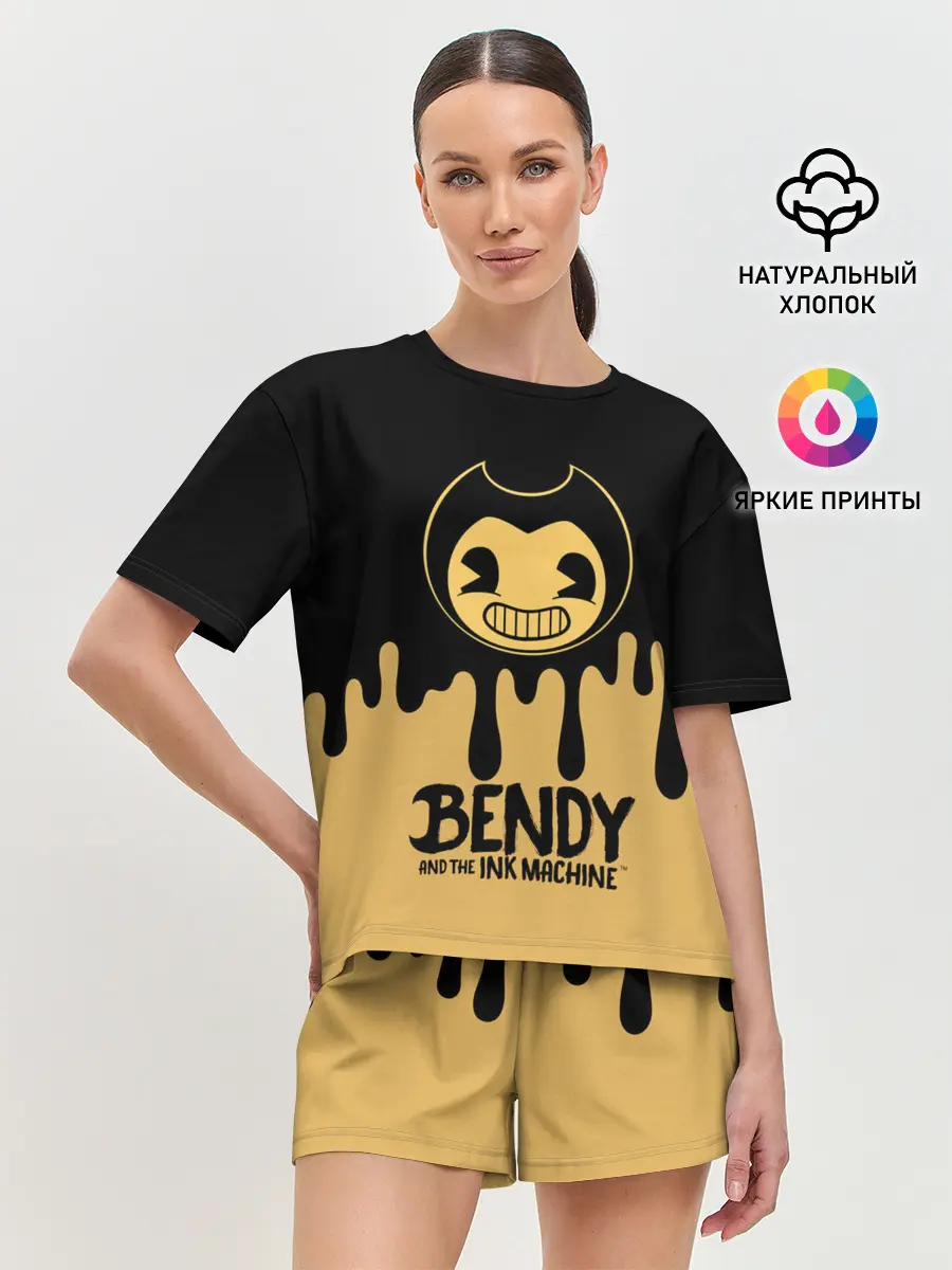 Женская пижама с шортами / Bendy And The Ink Machine