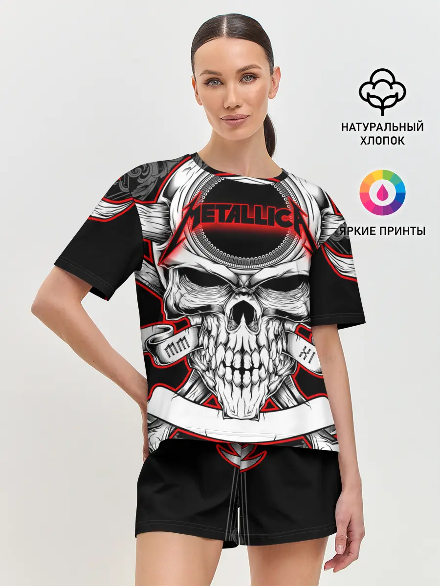 Женская пижама с шортами / Metallica