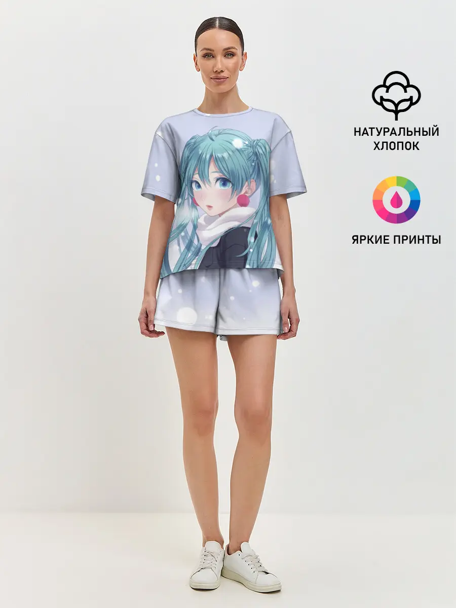 Женская пижама с шортами / Hatsune Miku. Winter