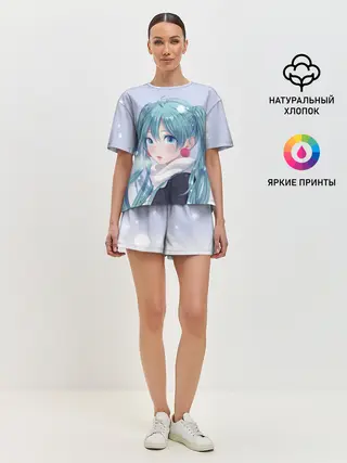 Женская пижама с шортами / Hatsune Miku. Winter