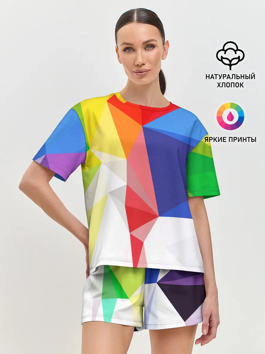 Женская пижама с шортами / BACKGROUND COLOR