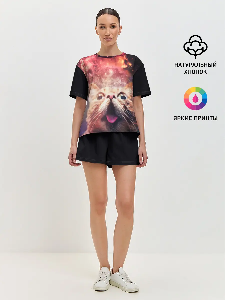 Женская пижама с шортами / КОТ