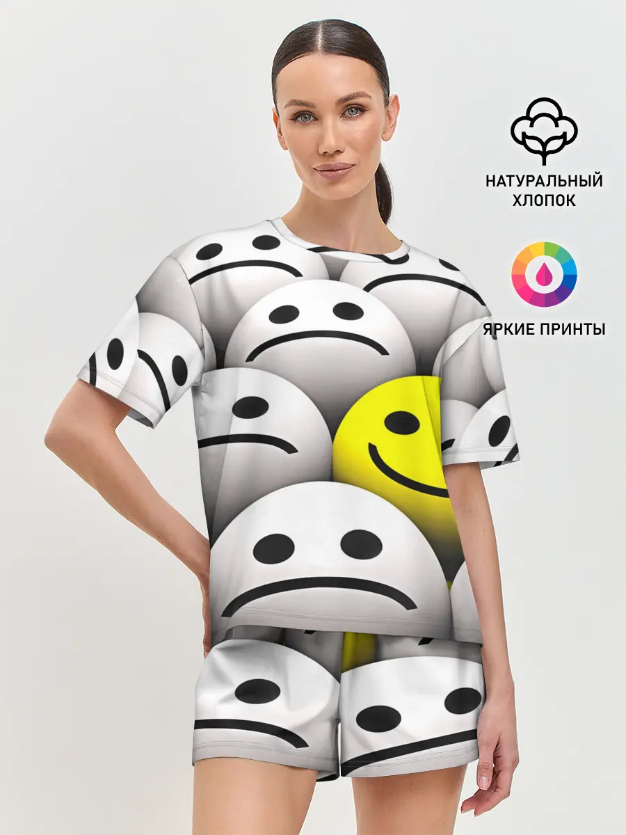 Женская пижама с шортами / EMOJI 2019