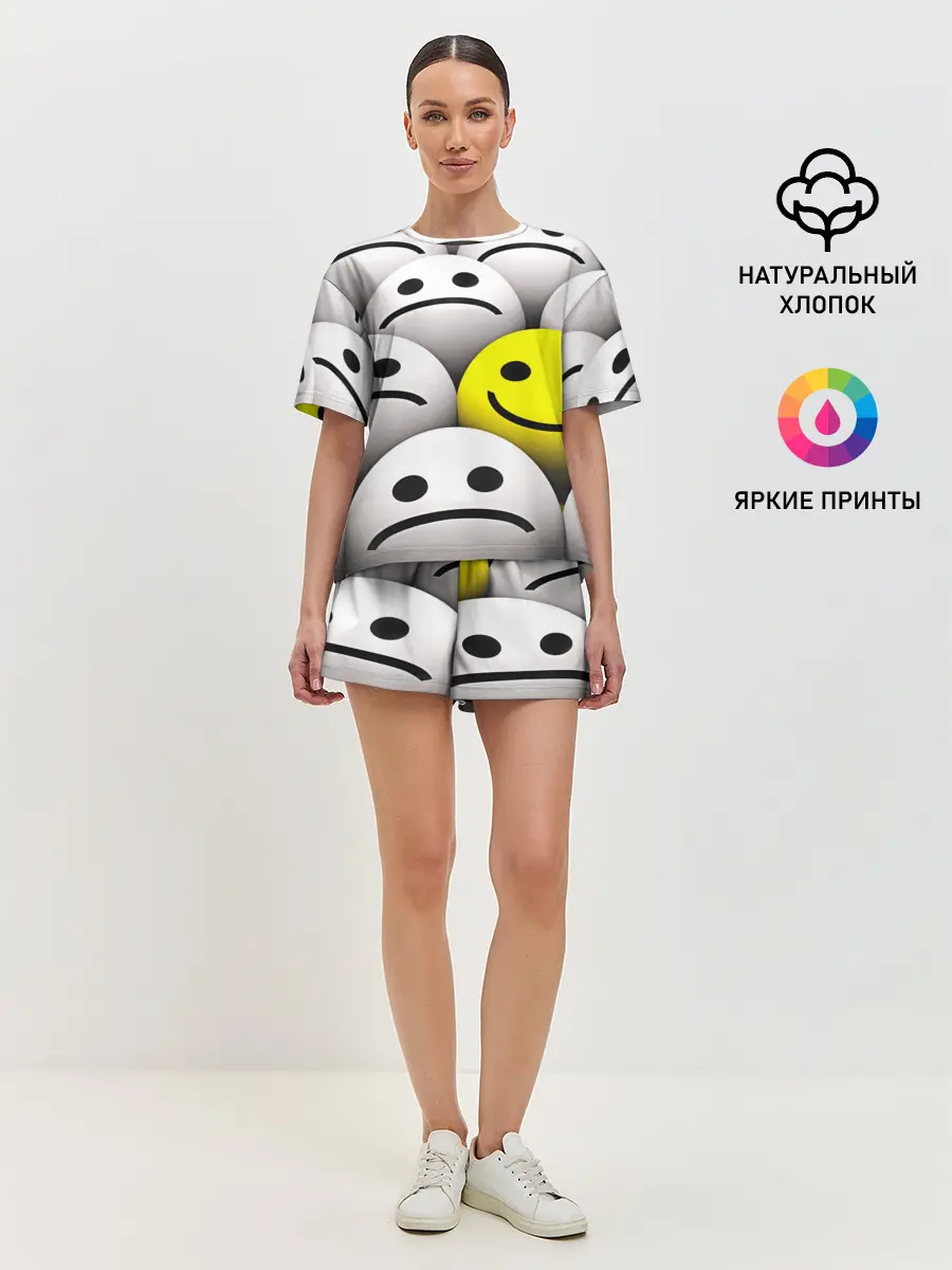 Женская пижама с шортами / EMOJI 2019