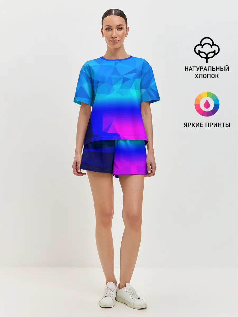 Женская пижама с шортами / ABSTRACT NEON