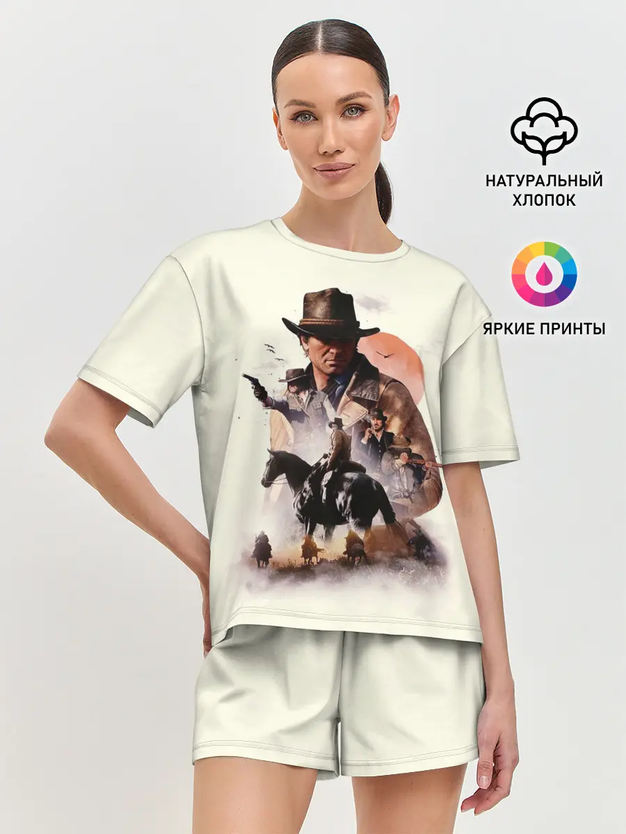 Женская пижама с шортами / red dead redemption 2 Art