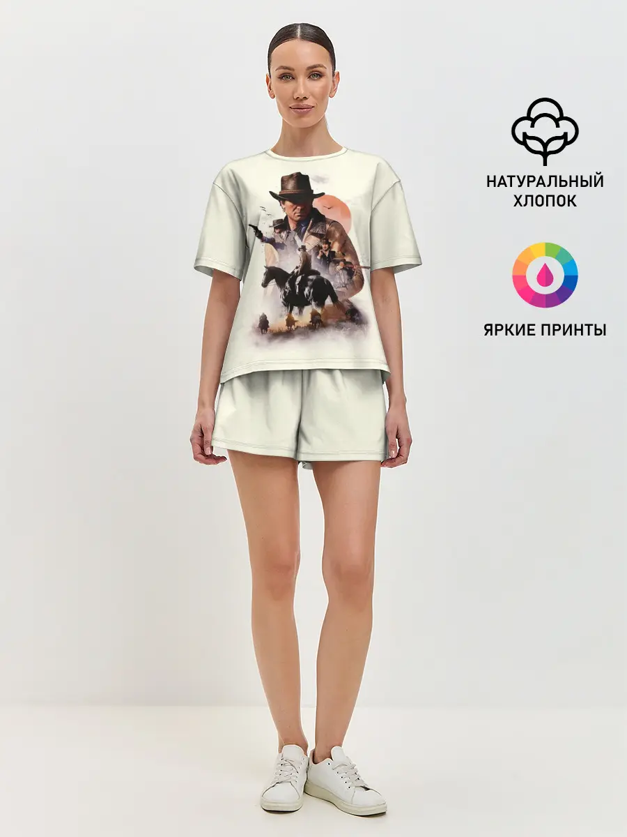 Женская пижама с шортами / red dead redemption 2 Art