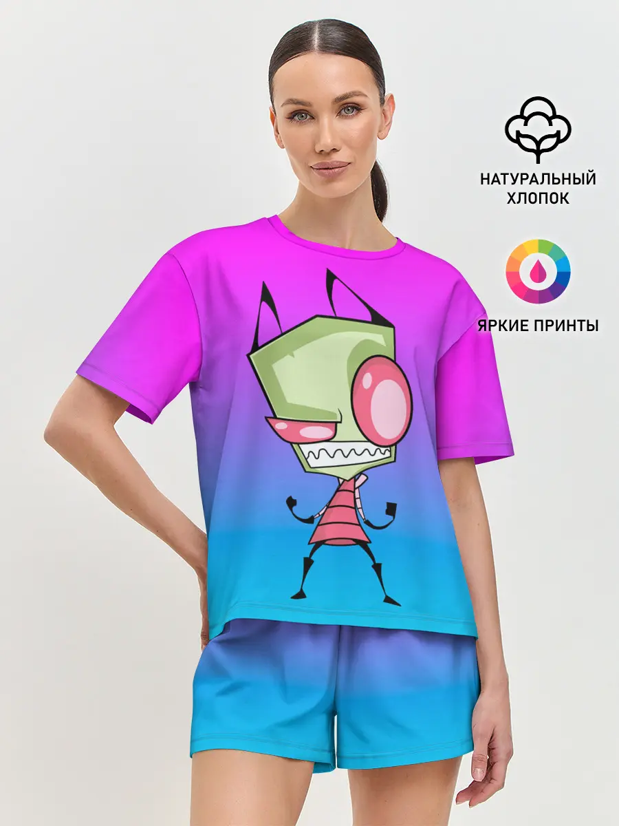 Женская пижама с шортами / Захватчик Зим